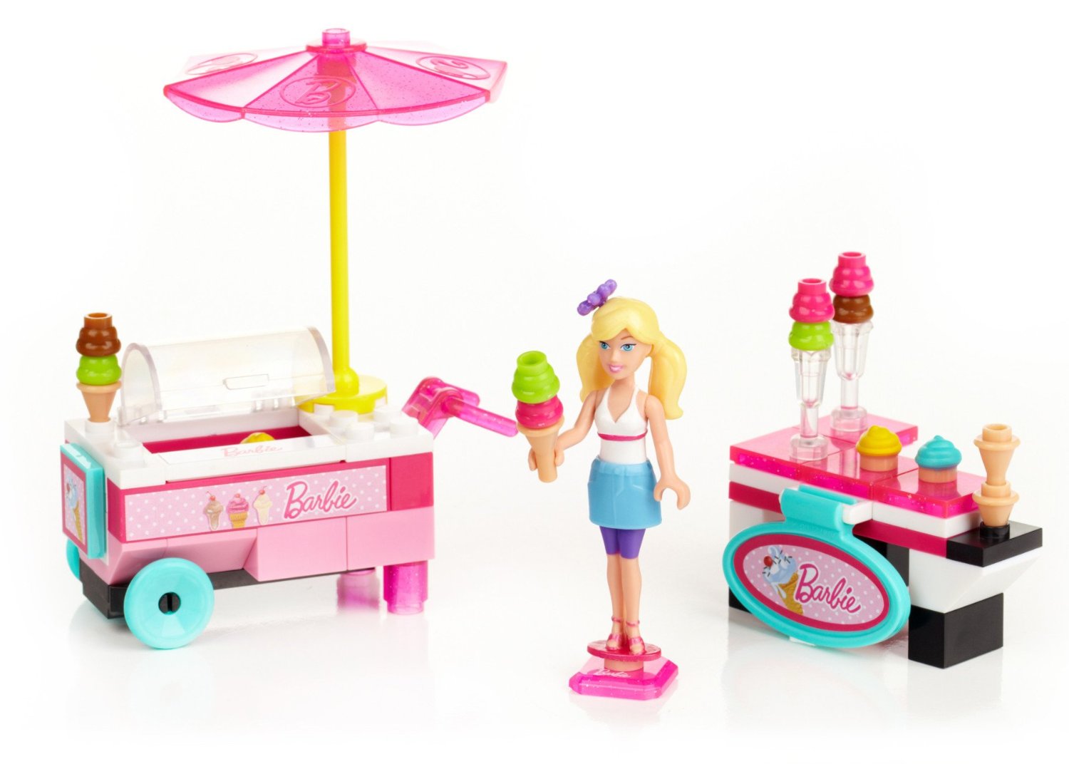 Конструктор Barbie Тележка с мороженым Mega Bloks 80212